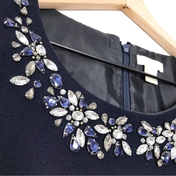 J.CREW COLLECTION Jewel Neck Short Sleeve Blouse Top 0 - Picture 4 of 9